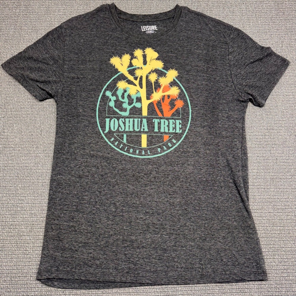 Leisure Lounge Joshua Tree National Park Graphic T-Shirt Men Medium Grey Heather